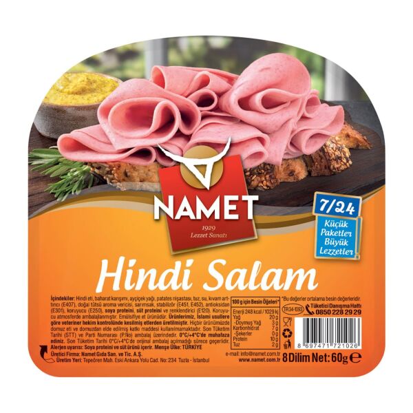 NAMET HİNDİ SALAM 60 GR