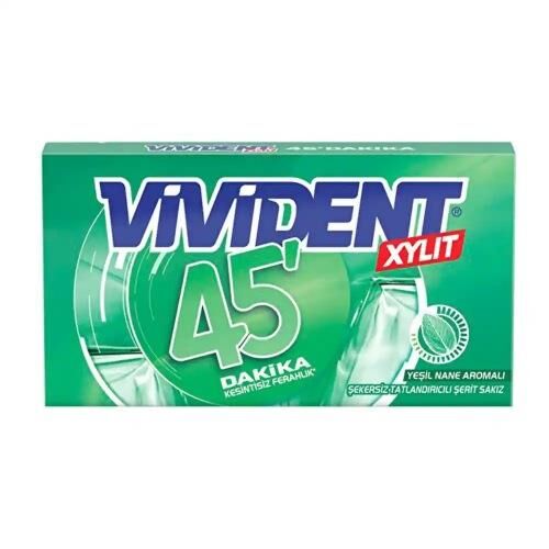 VİVİDENT 45 DAKİKA YEŞİL NANE 26 GR