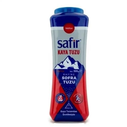 SAFİR İYOTLU KAYA TUZU TUZLUKLU 500 GR