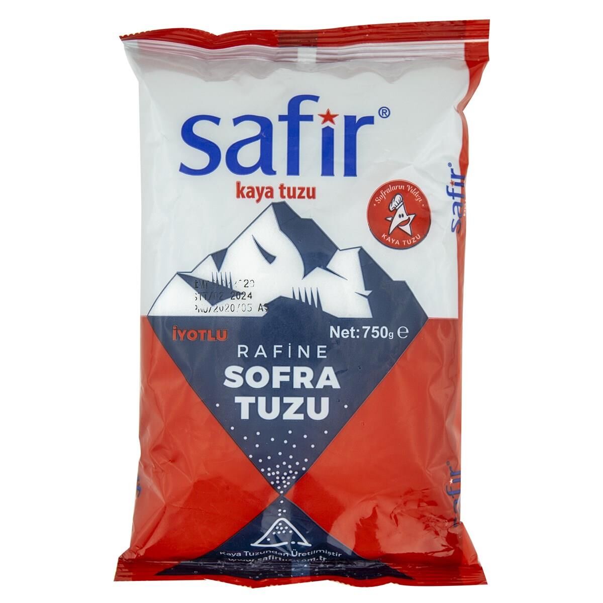SAFİR TUZ İYOTLU POŞET 750 GR
