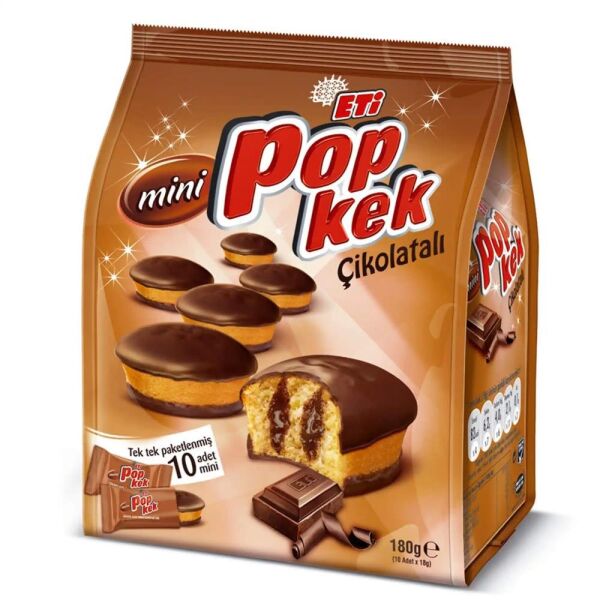 ETİ POPKEK ÇİKOLATALI 10'LU 180 GR