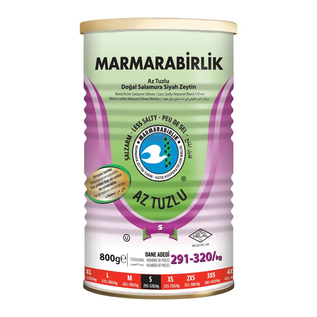 MARMARABİRLİK AZ TUZLU SALAMURA ZEYTİN 800 GR