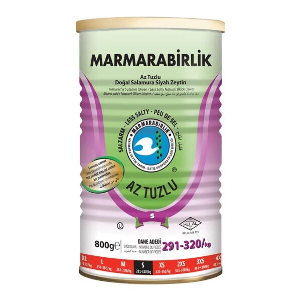 MARMARABİRLİK AZ TUZLU SALAMURA ZEYTİN 800 GR