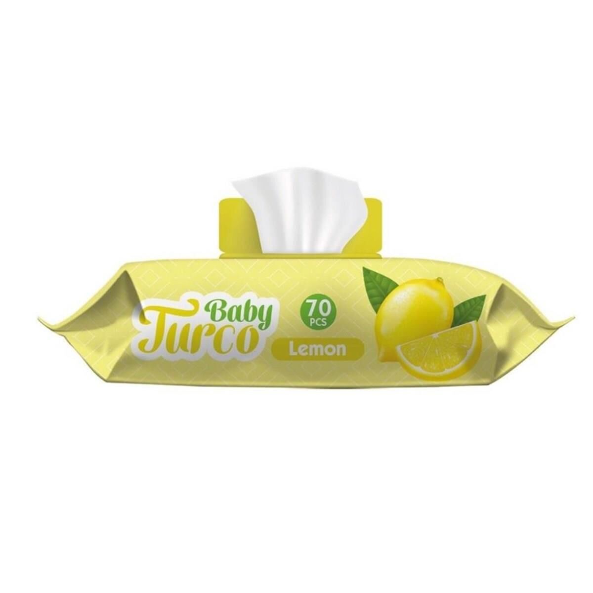 BABY TURCO BEBEK HAVLUSU LIMON 70'LI