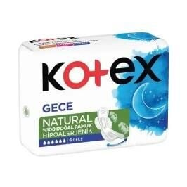 KOTEX NATURAL GECE 6 ADET