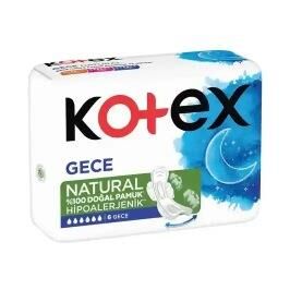 KOTEX NATURAL GECE 6 ADET