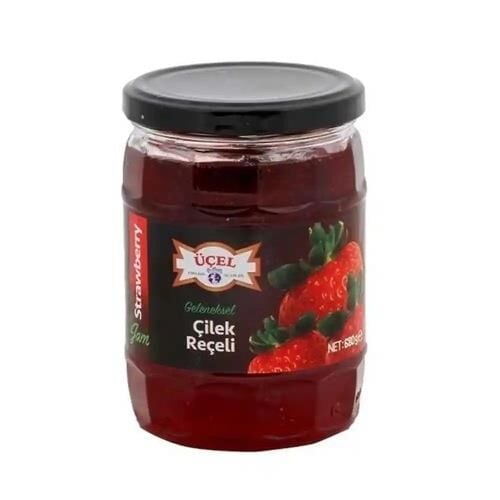 ÜÇEL ÇİLEK REÇELİ CAM 800 GR