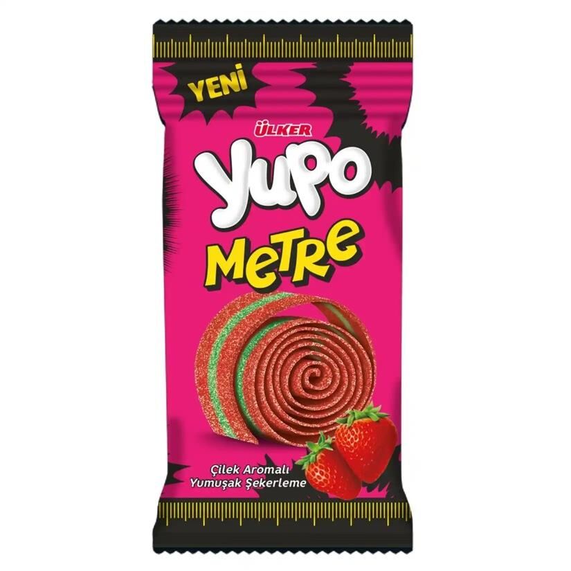 ÜLKER YUPO METRE ÇİLEK YUMUŞAK ŞEKER 50 GR