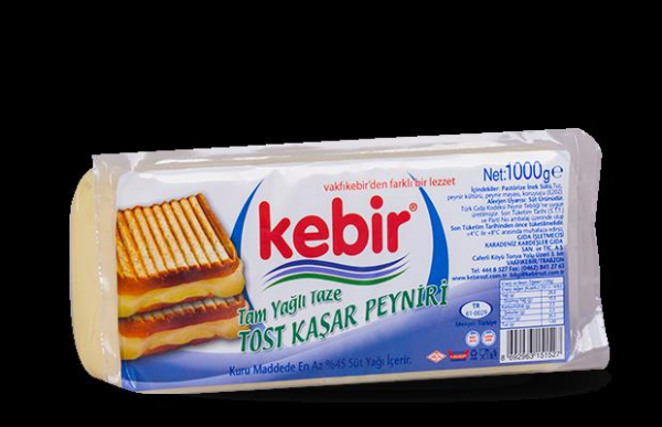 KEBİR TOST KAŞAR PEYNİRİ 1000 GR