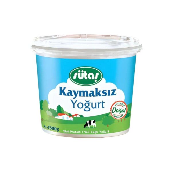 SÜTAŞ KAYMAKSIZ YOĞURT 1,5 KG