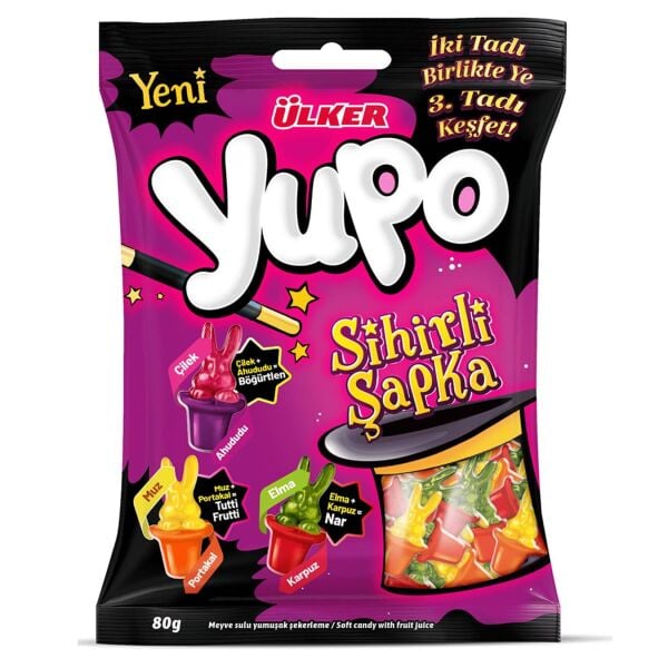 ÜLKER YUPO SİHİRLİ ŞAPKA  80G*24
