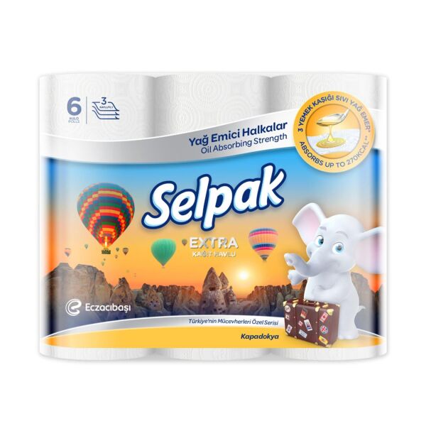 SELPAK KAĞIT HAVLU EXTRA YAĞ EMİCİ 6LI