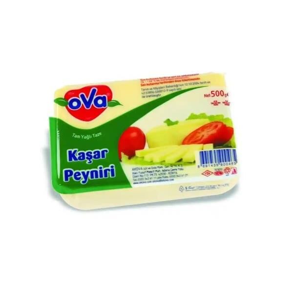 OVA KAŞAR PEYNİR KARE 500 GR