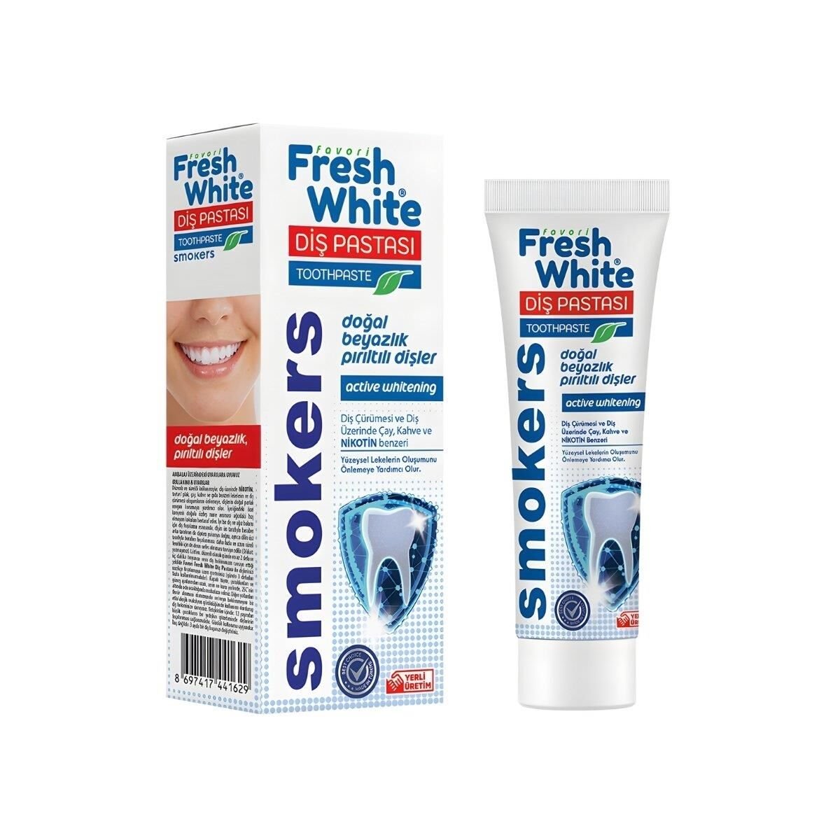 FRESH WHITE DİŞ PASTASI SMOKERS 90 GR
