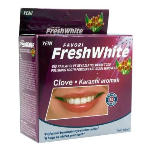FRESH WHITE DİŞ TOZU KARANFİL 50 GR