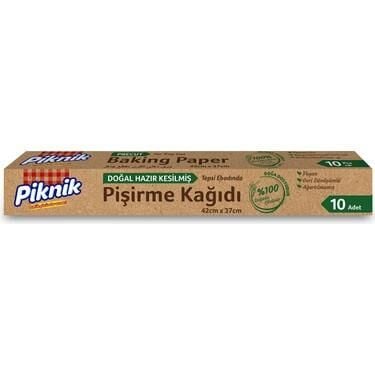 PİKNİK  DOĞAL HAZIR KESİLMİŞ PİŞİRME KAĞIDI 10 ADET