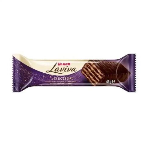 ÜLKER LAVİVA BİTTER ÇİKOLATALI GOFRET 45 GR