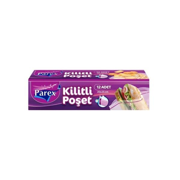 PAREX KİLİTLİ BUZ.POŞETİ BÜYÜK 12'Lİ