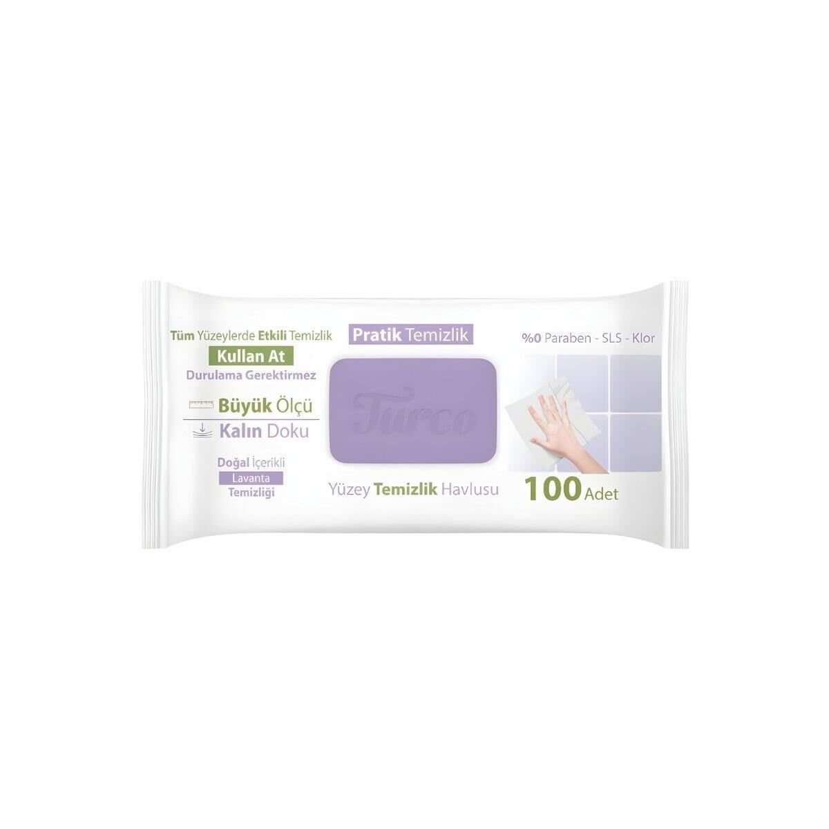 BABY TURCO YÜZEY TEMİZLİK LAVANTA 100 ADET
