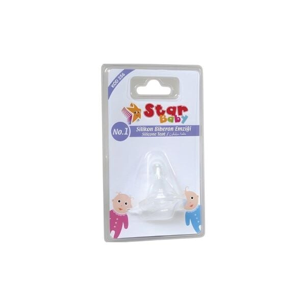 STAR BABY 256 SİLİKON BİBERON EMZİĞİ NO:1