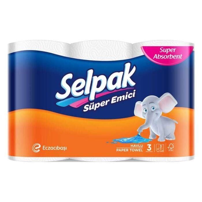 SELPAK HAVLU KAĞIT 3'LÜ 3 KATLI