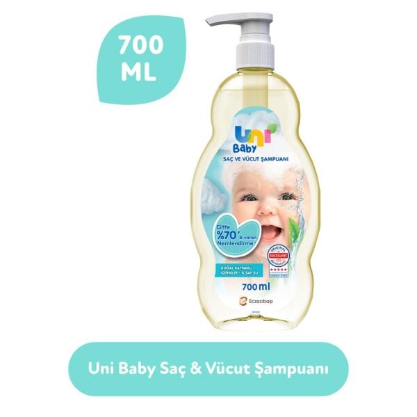 UNİ BABY SAÇ VE VÜCUT ŞAMPUANI 700 ML