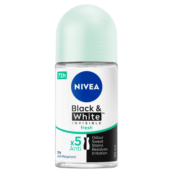 NIVEA 50 ML ROLLON PURE BLACK INVS. WOMEN