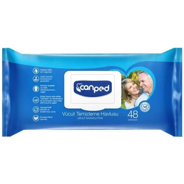CANPED VUCUT TEMİZLEME HAVLUSU 48'Lİ