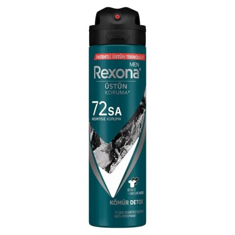 REXONA 150 ML DEO 72 SA. KÖMÜR DETOX