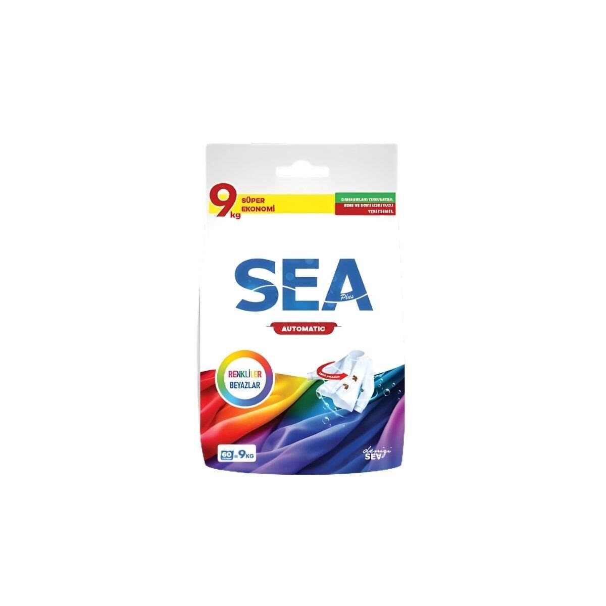 SEA PLUS TOZ DETERJAN RENKLİ BEYAZ 9 KG