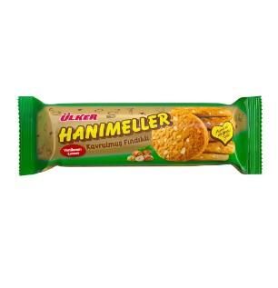 ÜLKER HANIMELLER KAVRULMUŞ FINDIK BİSKÜVİ 82 GR