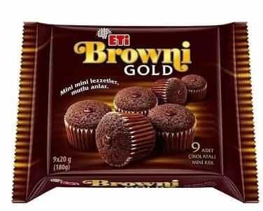 ETİ BROWNI GOLD KAKAOLU MINI 180 GR