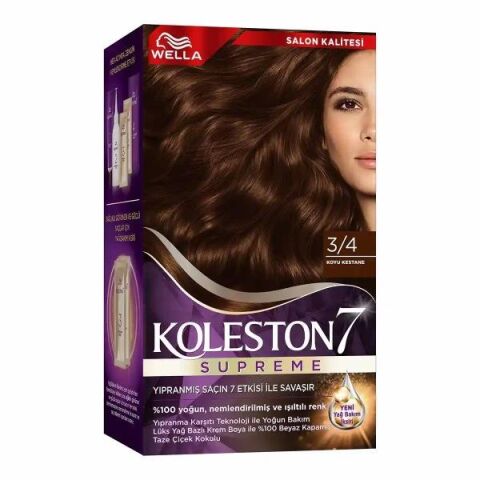 KOLESTON 3-4 KOYU KESTANE SAÇ BOYASI