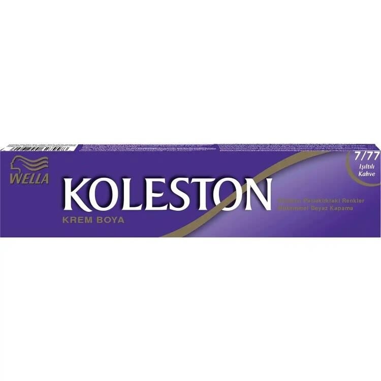 KOLESTON 7-77 IŞILTILI KAHVE TÜP BOYA 3 LÜ