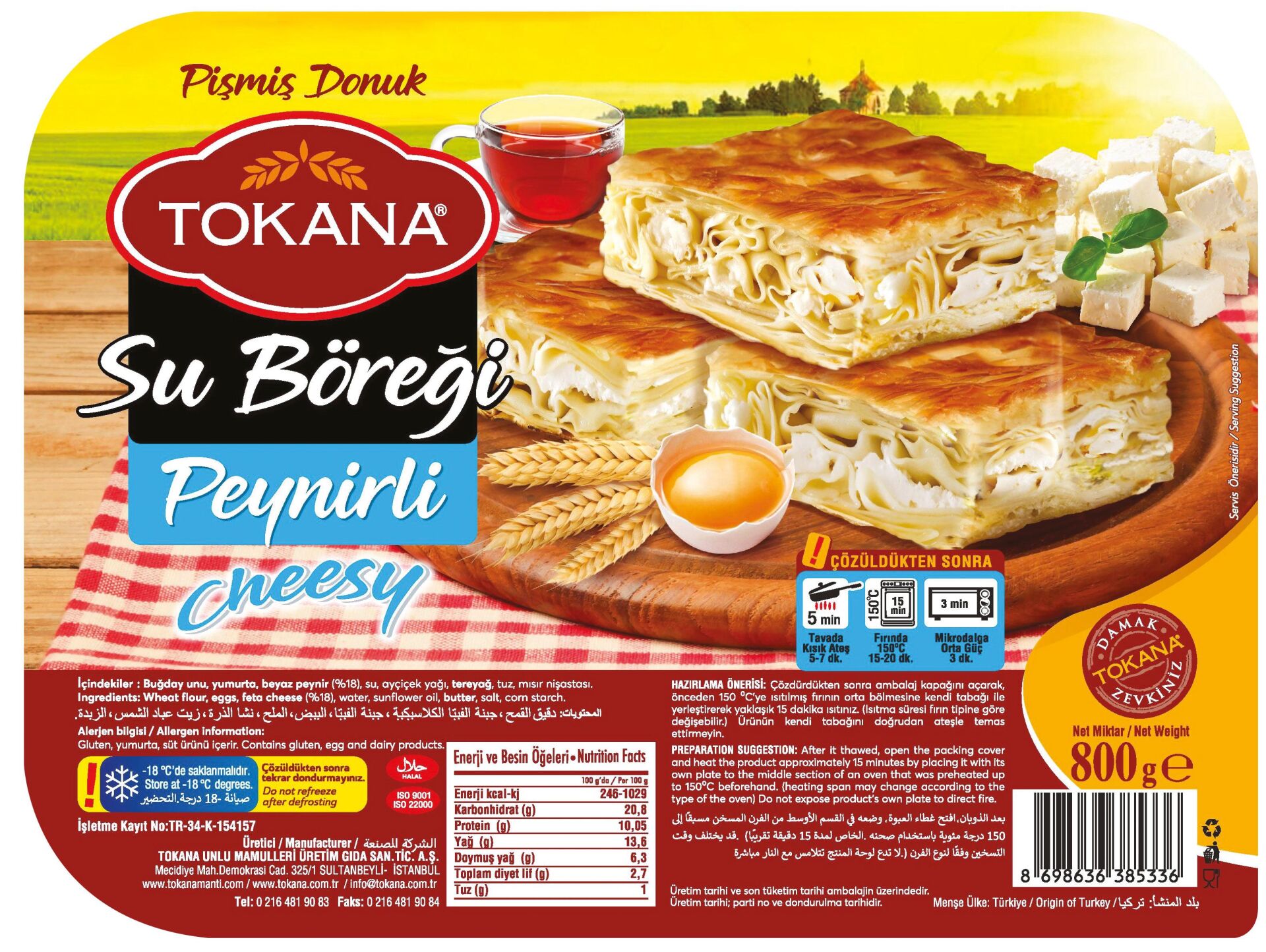 TOKANA SU BÖREĞİ 800 GR