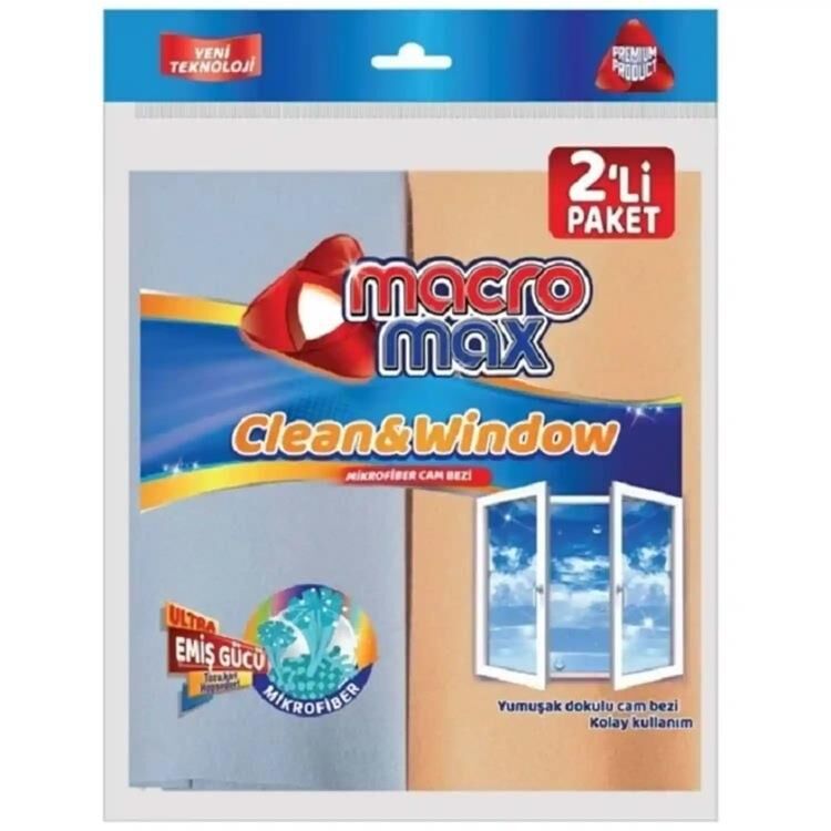 MACROMAX MİCROFİBER CAM BEZİ 2 ADET
