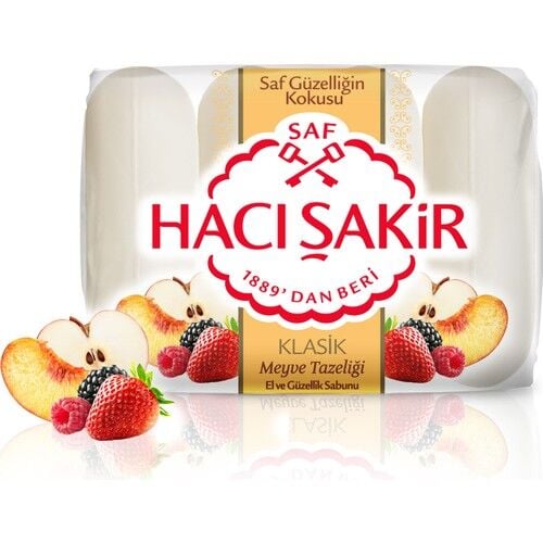 HACIŞAKİR MEYVE TAZELİĞİ SABUN 4'LÜ 70 GR