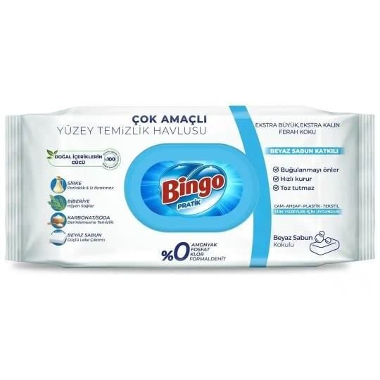 BİNGO YÜZEY HAVLUSU BEYAZ SABUN