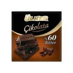 ÜLKER  ÇİKOLATA BİTTER %60KARE 60GR