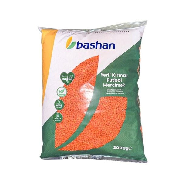 BAŞHAN YERLİ KIRMIZI FUTBOL MERCİMEK 2 KG