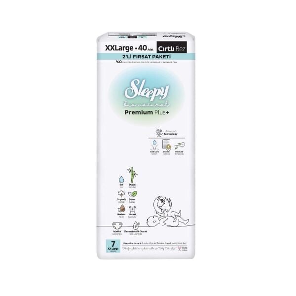 SLEEPY BIO NATURAL 2'Lİ FIRSAT PAKETİ  XXL 40X3