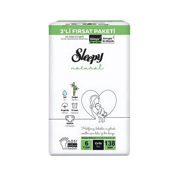 SLEEPY BIO NATURAL 2'Lİ FIRSAT PAKETİ  XL 46X3