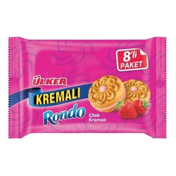 ÜLKER  KREMALI RONDO ÇİLEKLİ KREMALİ 8X61G