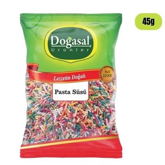 DOĞASAL PASTA SÜSÜ RENKLİ 45 GR