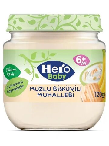 HERO BABY MUZLU BİSKÜVİLİ MUHALLEBİ PÜRE 120 GR
