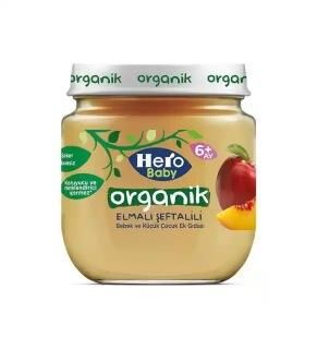 HERO BABY ORGANİK  ELMA ŞEFTALİ PÜRE 120 GR