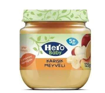 HERO BABY ORGANİK KARIŞIK MEYVELİ PÜRE 120 GR