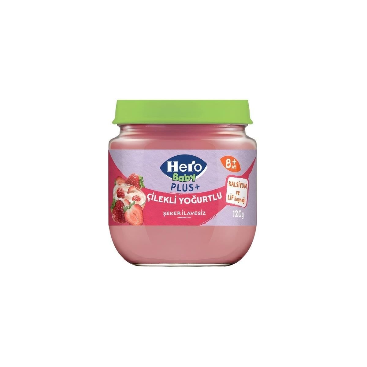 HERO BABY PLUS+ ÇİLEKLİ YOĞURT PÜRE  120 GR