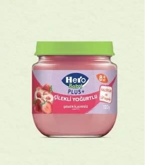 HERO BABY PLUS+ ÇİLEKLİ YOĞURT PÜRE  120 GR