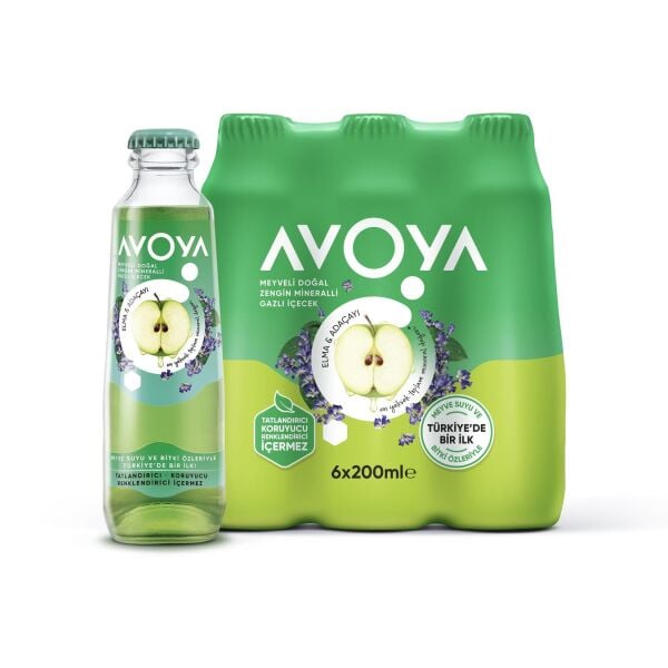 AVOYA ELMA-ADAÇAYI MİNERALLİ SODA 200 ML